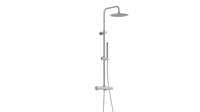 Schütte AQUADUCT Hoofddouche-Set | Thermostatische mengkraan | Chroom - 60044