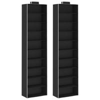 VidaXL Kledingorganisers hangend 2 st met 10 schappen stof