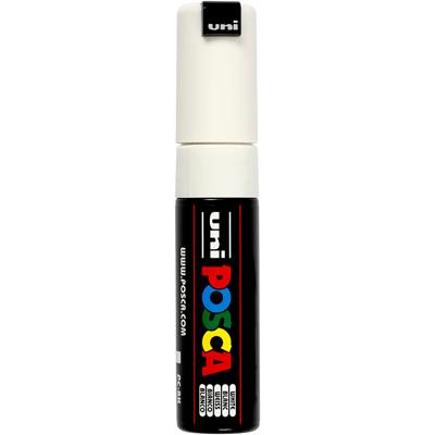 Uni-Posca Posca marker, afm pc-8k, lijndikte 8 mm, breed, wit, 1 stuk