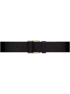 Saint Laurent ceinture en cuir à boucle - Noir