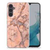 Samsung Galaxy A34 TPU Siliconen Hoesje Marmer Oranje