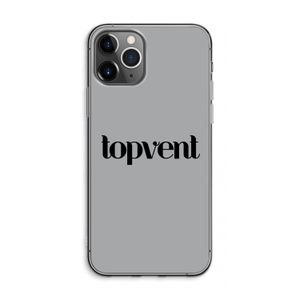 Topvent Grijs Zwart: iPhone 11 Pro Max Transparant Hoesje