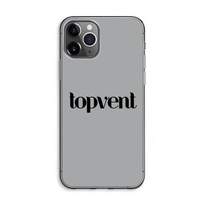 Topvent Grijs Zwart: iPhone 11 Pro Max Transparant Hoesje