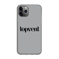 Topvent Grijs Zwart: iPhone 11 Pro Max Transparant Hoesje