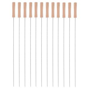 5Five BBQ spiezen - 12x stuks - metaal - 45 cm - vleespennen voor vlees - barbecue accessoires - Barbecuespiezen