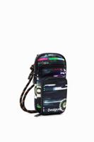 Telefoontasje-portemonnee met glitch-print - BLACK - U