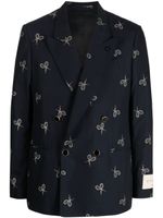 Lardini blazer imprimé à boutonnière croisée - Bleu - thumbnail