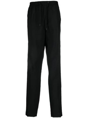 Versace pantalon droit à rayures latérales - Noir