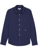 Sporty & Rich logo-embroidered cotton shirt - Bleu - thumbnail