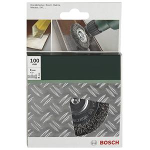 Bosch Accessories 2609256532 Schijfborstels voor boormachines - gegolfde draad, 100 mm diameter = 100 mm Schacht-Ø 6 mm 1 stuk(s)