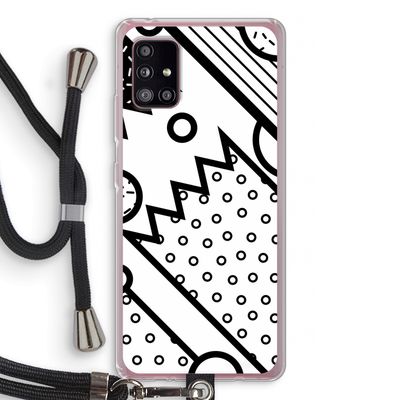 Pop Art #4: Samsung Galaxy A51 5G Transparant Hoesje met koord
