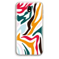 Colored Zebra: Samsung Galaxy J7 (2017) Transparant Hoesje - thumbnail