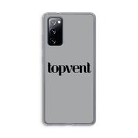 Topvent Grijs Zwart: Samsung Galaxy S20 FE / S20 FE 5G Transparant Hoesje Topvent Grijs Zwart: Samsung Galaxy S20 FE / S20 FE 5G Transparant Hoesje