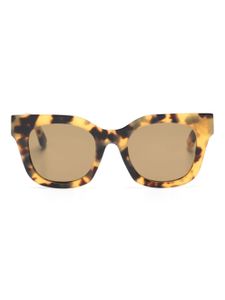 HUMA EYEWEAR lunettes de soleil oversize à effet écaille de tortue - Tons neutres