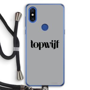 Topwijf Grijs Zwart: Xiaomi Mi Mix 3 Transparant Hoesje met koord