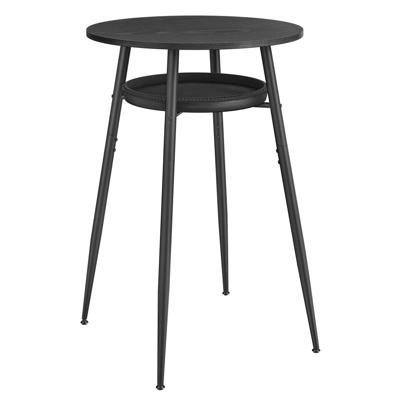EKHO Collectie - Hoge bartafel met opbergruimte en stijlvolle afwerking, Ebbenhoutzwart + Inktzwart