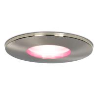 Vegas - Smart inbouwspot - IP44 waterdicht - 5,5 Watt 345 Lumen - Wifi + Bluetooth - RGBWW - GU10 - Google Home, Amazon Alexa en Siri - Voor binnen, buiten en badkamer - RVS