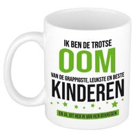 Bellatio Decorations Cadeau koffie/thee mok voor oom - groen - trotse oom - 300 ml   -