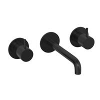 Hotbath COBBER Afbouwdeel tbv Inbouw wastafelkraan 18cm uitloop MBP Geborsteld Zwart PVD (CB105TEXT18MBP)