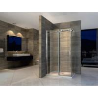Douchecabine Aloni 80x120x195 cm | 1 Schuifdeur | Helder glas | Chroom