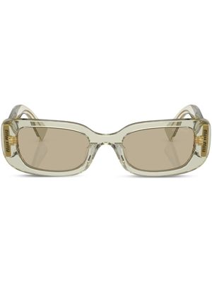Miu Miu Eyewear lunettes de soleil à monture rectangulaire - Métallisé