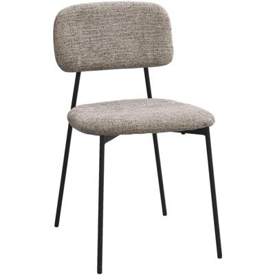Leen Bakker - Eetkamerstoel Maud - Stof - Grijs - 48x44x78 Cm