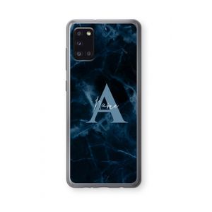 Midnight Marble: Samsung Galaxy A31 Transparant Hoesje