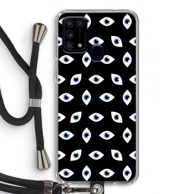 Eyes pattern: Samsung Galaxy M31 Transparant Hoesje met koord