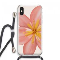 Pink Ellila Flower: iPhone XS Max Transparant Hoesje met koord