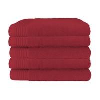 The One Badhanddoek Deluxe 70x140 550 gram Burgundy (5 stuks)