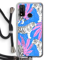 Tijger: Huawei P Smart (2020) Transparant Hoesje met koord