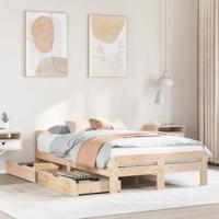 Bedframe zonder matras massief grenenhout 120x200 cm