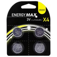 Energymax knoopcel batterijen budget voordeelset - CR2025 - 4x stuks