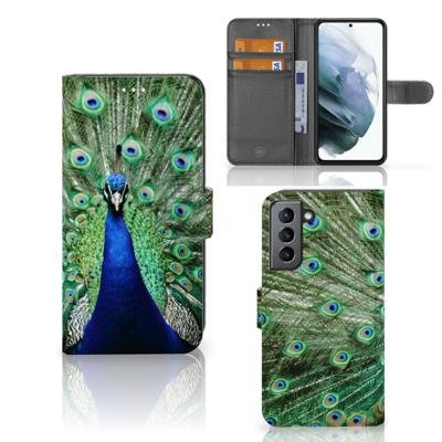 Samsung Galaxy S21 FE | Telefoonhoesje | Met pasjeshouder | Pauw