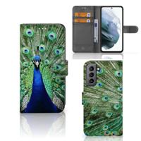 Samsung Galaxy S21 FE | Telefoonhoesje | Met pasjeshouder | Pauw
