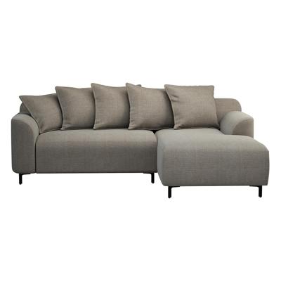 Leen Bakker - Bank Elsa Met Chaise Longue Rechts - Eden - Stof - Taupe - 177x246x84 Cm