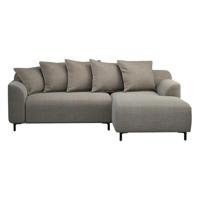 Leen Bakker - Bank Elsa Met Chaise Longue Rechts - Eden - Stof - Taupe - 177x246x84 Cm