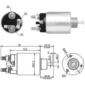 Magneetschakelaar, startmotor MEAT & DORIA, Diameter (mm)52,2mm, u.a. für Renault, Citroën, Peugeot, Fiat, Lancia