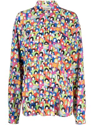 alessandro enriquez Blouse met print - Groen