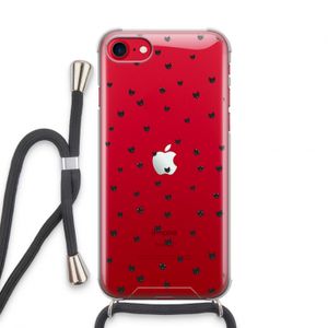Kleine kattenkopjes: iPhone SE 2020 Transparant Hoesje met koord
