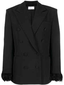 Giuseppe Di Morabito blazer à poignets ornés de plumes - Noir