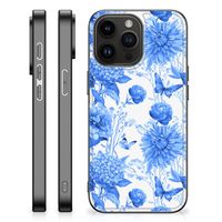 Bloemen Hoesje voor iPhone 15 Pro Max Flowers Blue
