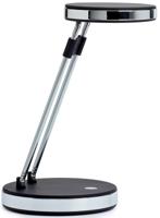 MAULpuck bureaulamp, LED, op voet, verschuifbaar in hoogte, daglicht wit licht, zwart