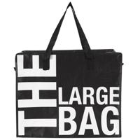 Boodschappentas / opbergtas XXL - 90 liter - shopper - mega/ jumbo tas - zwart - 55 x 55 x 30 cm