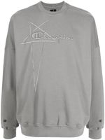 Rick Owens X Champion sweat à logo brodé - Gris