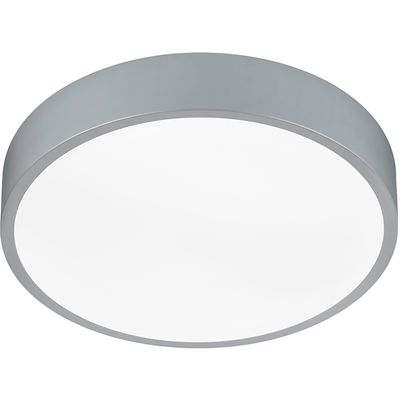 LED Plafondlamp - Plafondverlichting - Trion Wilson - 28W - Aanpasbare Kleur - Dimbaar - Rond - Mat Titaan - Aluminium