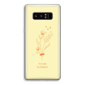 No rain no flowers: Samsung Galaxy Note 8 Transparant Hoesje
