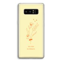 No rain no flowers: Samsung Galaxy Note 8 Transparant Hoesje
