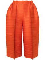 Pleats Please Issey Miyake pantalon court Thicker Bottoms 1 à plis - Orange