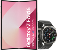 Samsung Galaxy Z Fold 6 256GB Roze 5G + Samsung Galaxy Watch Ultra Zilver/Zwart 47mm - thumbnail